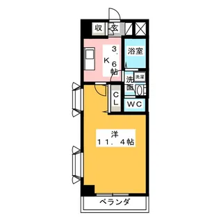 フローラ【3階】の間取り