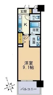 フロンティアききつI【5階】の間取り