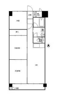 東建狭間マンション【8階】の間取り