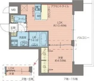 プレジオ難波WEST【8階】の間取り