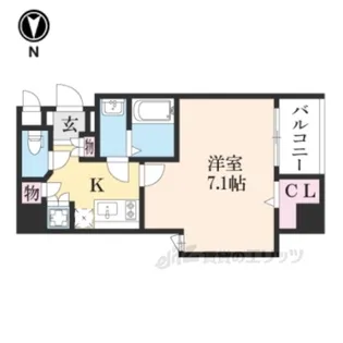 アドバンス京都デタンデュ【7階】の間取り