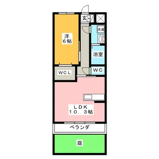 メゾンブローニュ伊勢【1階】の間取り