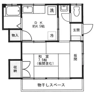 つつじ荘【1階】の間取り