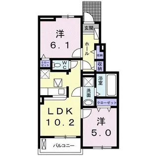 カメリア【1階】の間取り