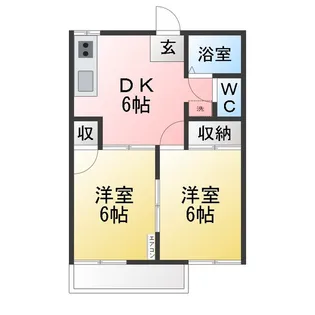 アートヒルズ八田 A【1階】の間取り