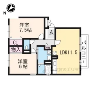 メルベーユ吉兆A棟【3階】の間取り