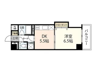 Flavor 東観音【4階】の間取り