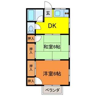 総和ハイツ5(熊谷市平戸)【2階】の間取り