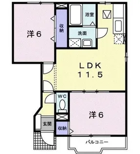 ア・ラ・モード【1階】の間取り