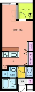 ジュネス23【3階】の間取り