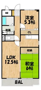 エクセル共立【3階】の間取り