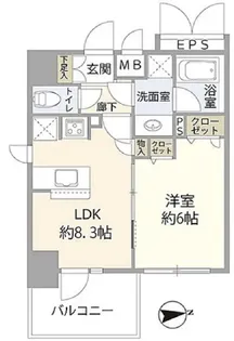 デュオスカーラ御徒町【5階】の間取り
