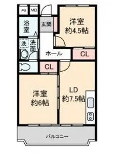 グリンデルワルト【2階】の間取り