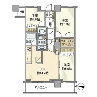 イーストコモンズ清澄白河セントラルタワー【24階】の間取り
