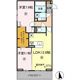 フォーリアA【2階】の間取り