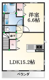 カーサフェリース【2階】の間取り