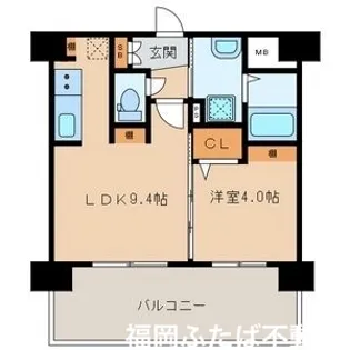 三島マンション博多駅東【6階】の間取り