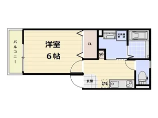 エルミタージュ吉島【1階】の間取り