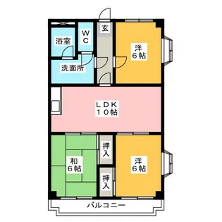 アメニティハイツYAMAMOTO【4階】の間取り