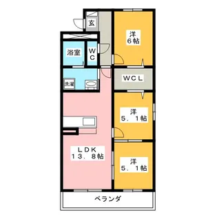 East Vogue【3階】の間取り