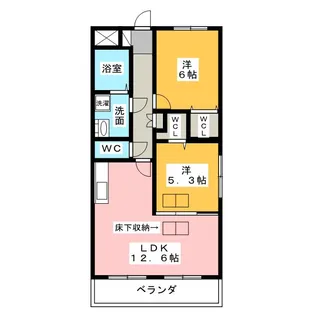 ルネスクラージュ【2階】の間取り