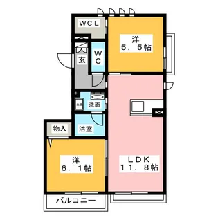 プルミエ中根【2階】の間取り