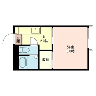 GARDENIA HOUSEβ(ガーデニア ハウス ベータ)【2階】の間取り