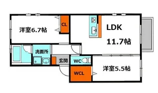ルシアコート東雲【1階】の間取り
