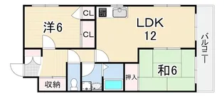 バン・ヴェール芦屋【2階】の間取り