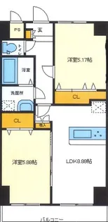 フェリオ南町田【4階】の間取り