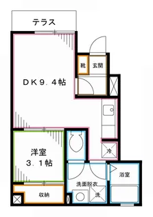 ドルフ中野【1階】の間取り