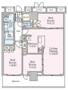 THE TOWER JUJO【27階】の間取り