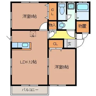 レ・セゾンD【2階】の間取り