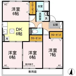 第3ジュネス芳泉 A棟【1階】の間取り