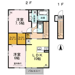 レザン ノーブル【2階】の間取り