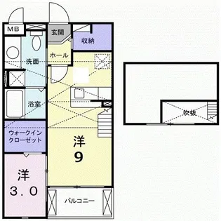 グランデ・クィーンII【2階】の間取り