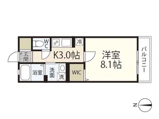 ポルトボヌール上安【1階】の間取り