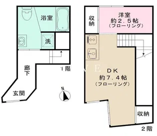 神楽坂薫木荘の間取り