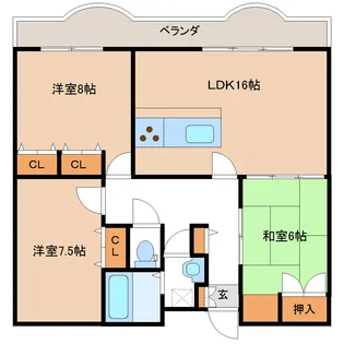 ドルチェ光陽【3階】の間取り
