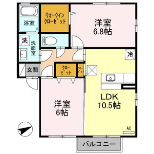 ハピネスヒル【1階】の間取り