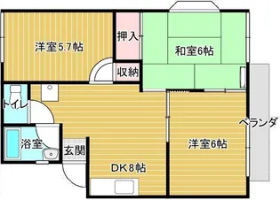 コーポみなみ【2階】の間取り