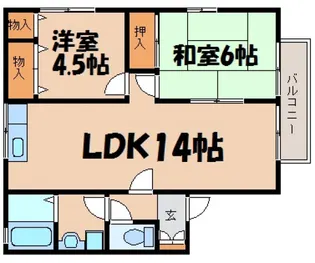 メゾンドラペ【2階】の間取り