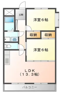 ベルテ白子【2階】の間取り