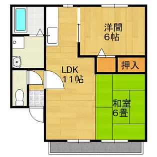 フィオーレカーサV【1階】の間取り