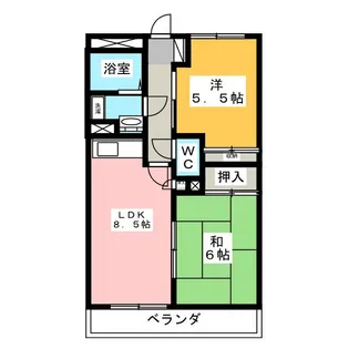 ライブパレス花水木【2階】の間取り