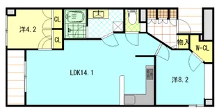 D‘クラディア勾当台公園【4階】の間取り