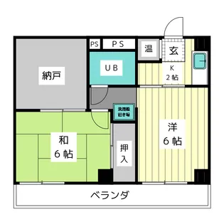 ベルメゾン白川【6階】の間取り