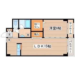 渡幸ベルメゾンDog&Cat【3階】の間取り