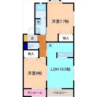 ノーブル・ガーデン【2階】の間取り