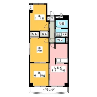 シャイン【4階】の間取り